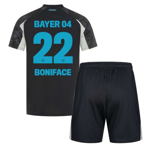 Dětský fotbalový dres Bayer Leverkusen Victor Boniface #22 2024-25 Třetí Krátký Rukáv (+ trenýrky)